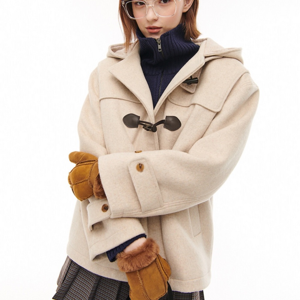 Women's Beige Toggle Utility Jacket